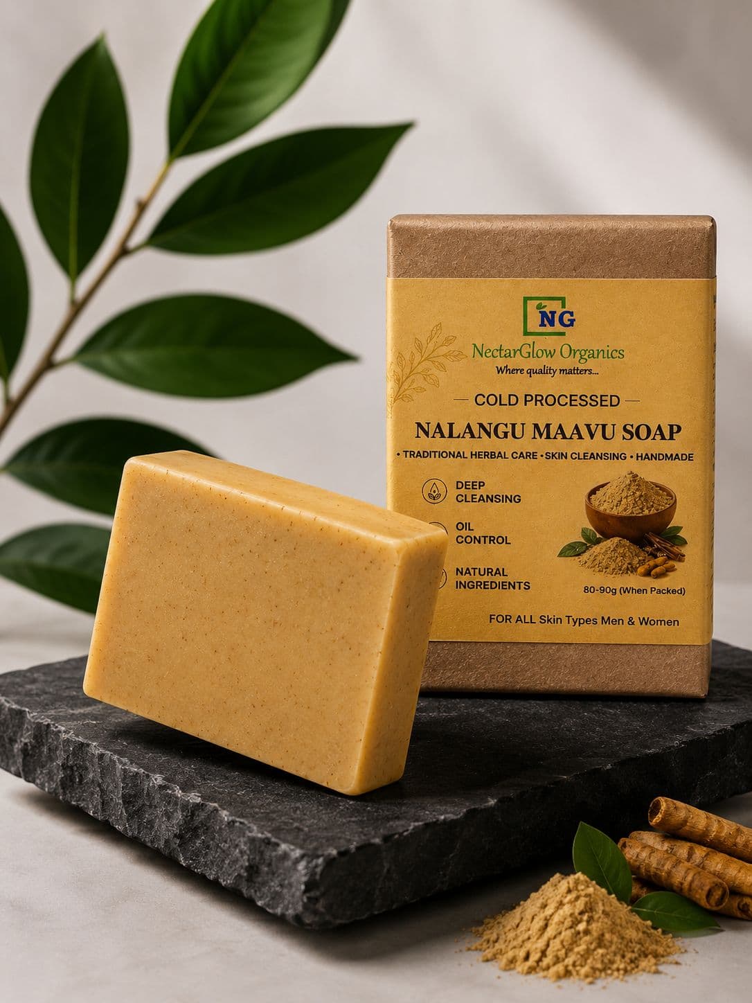 Cold Processed Nalangu Maavu Soap